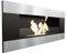KRATKI Biokamin DELTA2 400 x 900 cm 0,5L Behälter Horizontal mit Verglasung 4 mm Glasdicke Ethanol Wandkamin Gelkamin ideal für Zuhause, Wohnzimmer oder Schlafzimmer
