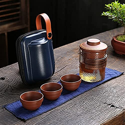 Chinois Kung Fu Teaset Portable Voyage Tea Set Yixing Violet Argile Théière Quiet De Teaware Teaware Boire Chinoise Théières Thé (Color : F)