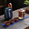 Chinois Kung Fu Teaset Portable Voyage Tea Set Yixing Violet Argile Théière Quiet De Teaware Teaware Boire Chinoise Théières Thé (Color : F)