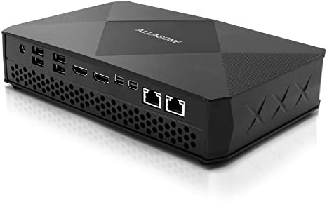 ALLASONE Mini PC Windows 10 Core i7 8709G, Mini Ordinateur Gamer RX Vega M GH Graphique, Mini Computer 32GB DDR4 RAM 512GB NVME SSD, PC Bureau Dual HDMI2.0 Mini DP LAN WI-FI 6