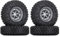 KEEDA 85 mm RC Reifen und Metall Felgen, 1,55 Zoll Beadlock-Räder Felge für 1/10 RC Crawler Auto D90 Pajero TF2 Tamiya CC01 CC02 LC70 LC80 Upgrade-Teile (Grau)