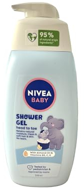 Nivea Baby Shampoo & Bath Foam Head to Toe Without Soap Without Parabens Soothing 0% alcool 0% alcaline Soaps Skin Neutral Ph for Every Skin Type 500ml (confezione da 3)