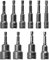 NOCHME Magnetisch Stecknuss Set 1/4 Zoll 6-19mm 10-teilig Profi Magnete Sechskant Steckschlüssel Schraubenschlüssel Bit Satz Nuss Adapter Für Bohrer, Chrom Vanadium Stahl