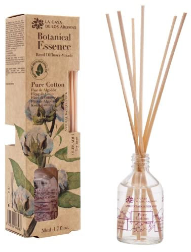 LA CASA DE LOS Aromas Duftspender Maison Botanical – Baumwollblüte in Geschenkboxen und Geschenkideen – Duft: Baumwolle
