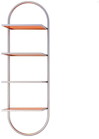 LXBAMKEA Retail Anzeige Racks, Bekleidungsladen 4 Etagen Acryl Schwebende Regale, Vielseitig Wandmontage Leiste, Boutiquen Schuhe Handtasche Lagerung Kommerzielle Regale, Wandregal (Color : Orange,