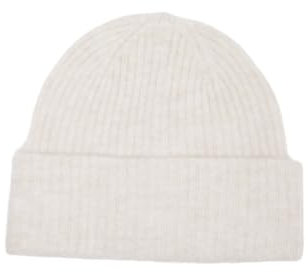 SELECTED FEMME Damen SLFMALINE Knit Beanie NOOS Strickmütze, Beige, Einheitsgröße