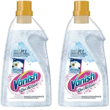 Vanish Oxi Action Multipower Gel Bianco Splendente, Smacchiatore per Capi Bianchi, 1 Confezione da 2.5 l di Smacchiatore per Bucato, Additivo Lavatrice Multiazione senza Candeggina