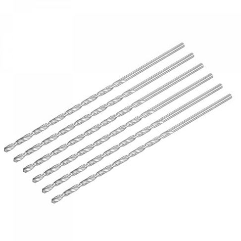 TA-VIGOR 6Pcs 4mm Extra Long Twist Drill Bits 160mm HSS Straight Shank | High Speed Steel Spiral Drill Bits for Wood, Metal, Aluminium and Plastic