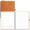POPRUN Kalender 2025 Buchkalender A4 Notizbuch (Aug.2024-Dez.2025), ca. A4 (26,5 x 21,5 cm), Terminplaner, Wochenplaner 2025 Ringbuch mit Softcover, Zertifiziertem Papier - Braun