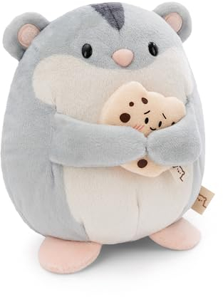 NICI MYMOCHI Hamster Kuscheltier Shai 16 cm mit Keks in Geschenkbox 11x12x6,5 cm, Flauschiges Stofftier zum Kuscheln, Spielen und Liebhaben - 61150