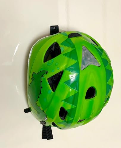 2er Set Wandhalterung Helm Wand Halter für Fahrradhelm, Reithelm, Ski Helm Haken Helmaufhänger (MTB, Rennrad) schwarz