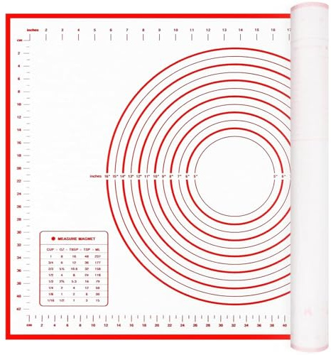 Zhtulck Silikon Backmatte – 70x50cm Backunterlage Silikon Backunterlagen für Teig, Antihaft-Teigmatte, hitzebeständige und wiederverwendbare Silikonmatte Backen, ideal für Backen und Kochen