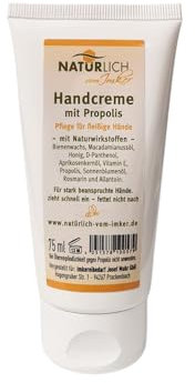 Handcreme mit Propolis und Bienenwachs für stark beanspruchte Hände, feuchtigkeitsspendend Natürlich vom Imker 75 ml