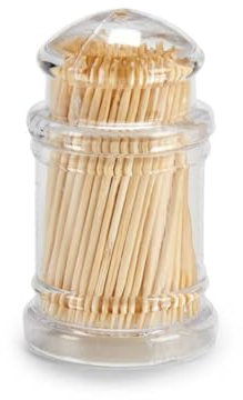 Kinvara Zahnstocherhalter, Braun, transparent, Holz, Plexiglas, 4,5 x 4,5 x 7,5 cm, 2 Stück (12 Stück)