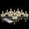 Eywamage Elfenbeinfarbe Flammenlose Wachsteelichter mit Fernbedienung und Batterien, flackernde LED-Teevotivkerzen Set von 10