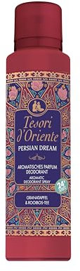TESORI D’ORIENTE aromatisches Parfum Deodorant 'Persian Dream' 150 ml, mit Granatapfel & Rooibos-Tee, 24 h Schutz, Wellness-Ritual für Körper & Sinne