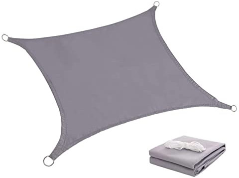 KONTONTY Segel Mit 5 X 6 M Viereckigem Dach Sonnenschutz Für Terrasse Garten Und Pool Robust & (grau)
