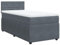 vidaXL Boxspringbett, Einzelbett mit Matratze Matratzenauflage, Bettgestell mit Lattenrost Kopfteil, Polsterbett Bett für Schlafzimmer, Dunkelgrau 90x200cm Samt