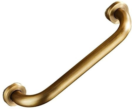 QIULKU Haltegriff für Senioren, Haltegriff Dusche Badezimmer, 30 cm, Bronze, Messing, WC-Handlauf, Dusche, Sicherheitsstützgriff (Antique)