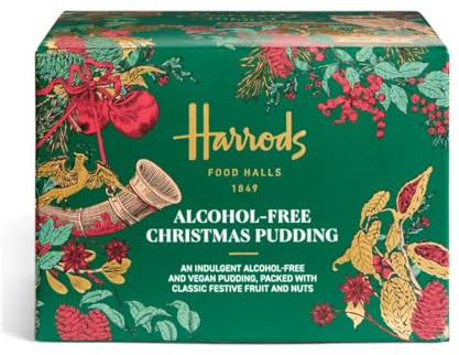 Harrods London Alcohol-Free Vegan Christmas Pudding, 454g