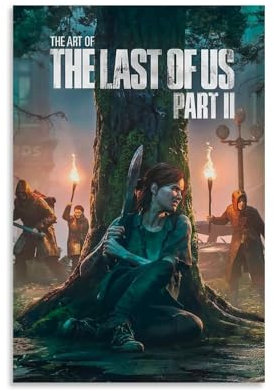 Poster auf Leinwand, Motiv The Last Of Us Part 2, Vintage-Stil, ästhetisches Poster, dekorativ für Wohnzimmer, Schlafzimmer, 60 x 90 cm, ungerahmter Stil
