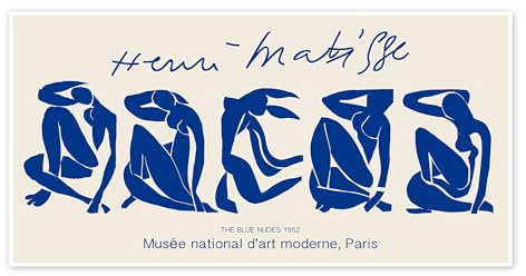 Posterlounge The Blue Nudes, Paris 1952 Poster | 140 x 70 cm von Henri Matisse Blau Wandbilder Wanddeko