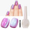 SUPWEE Cat Eye Gel Nail Polish, 15ML Glitter Shimmer Cat Eye Nail Polish with Magnet Purple Holographic Magnetic Gel for DIY Art Manicure Salon At Home