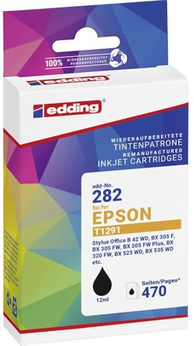 Tintenpatrone ersetzt Epson T1291 Black