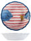 H&H – Saladier Marea en mélamine décorée | Ø 35 cm | Grand format | Design marin bleu et blanc | Résistant, léger, lavable au lave-vaisselle