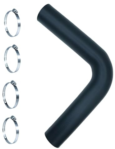 1 1/2 ID Gasoline Fuel Filler Neck Hose with 4 Clamps (90 degree, 15 7/8 Long)