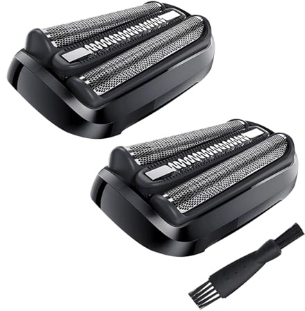 2 Pack 53B Ersatzrasierköpfe Kompatibel mit Braun Series 5/6 - Passt 5020cs, 5018s, 5035s, 5049cs, 5050cs, 6020s, 6040cs, 6075cc, 6072cc, 6090cc, schwarz