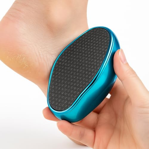 Nano Handfußfeile zur Entfernung von Hornhaut - Elektrischer blauer Hornhautentferner für rissige Fersen, sanftes Peeling Fußschrubber für glatte weiche Füße, wiederverwendbare Fersenfeile für die