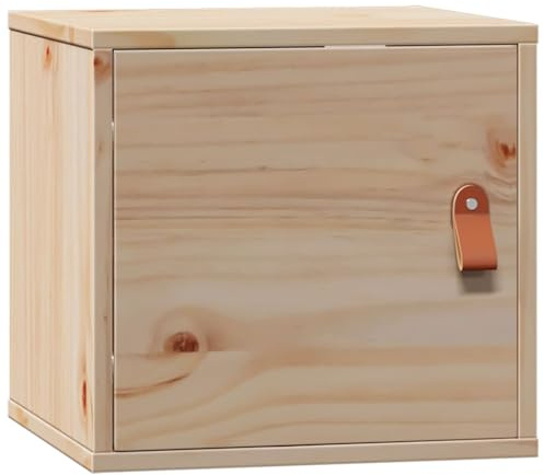 Mokuyary Wandschrank 31.5x30x30 cm Massivholz Kiefer Hängeschrank mit Tür Badschrank für Badezimmer, hängend Küchenschrank Aufbewahrungsschrank für Schlafzimmer, Wohnzimmer, Küche