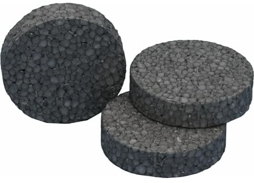 Rondelle in Grafite Ø 67 mm H 17 mm, Tappi Cappotto Termico EPS per Tasselli Isolanti, Copritasselli Polistirolo per Cappotto Facciata, Dischi Antiponte Termico per Isolamento (200 pezzi)