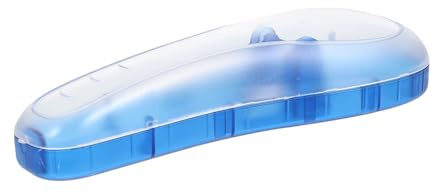 Reise Rasiereretui für Herrenrasierer, Leichte PC Aufbewahrungsbox Blau | Draußen und Drinnen, Kompakt zum Mitnehmen, Schutzbox für Rasiererhobel, Passend für Unterwegs
