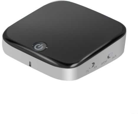 BEAZOOM Adaptateur audio sans fil 5.0, émetteur et récepteur, fibre optique SPDIF et prise jack 3,5 mm, 15 h pour autonomie de la batterie, PC, TV, barre de son casque