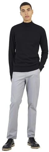 BRAVE SOUL Mens Turtle Light Knit Pull Over Knitted Funnel Neck Sweater Jumper
