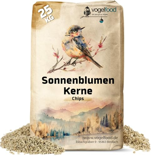 Vogelfood 25 kg Sonnenblumenkerne geschälte gebrochen Bruch Vogelfutter von Samore GmbH