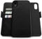 Dreem Fibonacci 2in1 Handyhülle Flipcase für iPhone XR | Magnetisches iPhone Case | TPU Etui Lederhülle Schutzhülle, RFID Schutz, Veganes Kunstleder, Geschenkbox | Schwarz