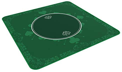 Bullets Playing Cards, Universal-Tischmatte für Gesellschaftsspiele und Kartenspiele, 80x 80cm, quadratisch, Deluxe Spielmatte