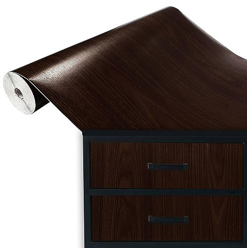 DecoMeister Vinilo Adhesivo Para Muebles Imitación de Madera de Castaño Wenge Papel Autoadhesivo Lámina Para Pared Cocina Puertas En Rollo Para Forrar Aspecto Madera 45 x 100 cm Por Metros