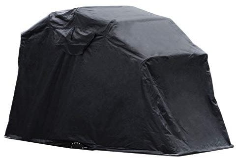 VEVOR Copertura della Moto Impermeabile al 100% e Protezione UV 270 cm x 105 cm x 155 cm, in Tessuto Oxford 600D, Rimessa per Moto, Tenda per Motociclette, Colore Nero, per Posizionare Bicicletta