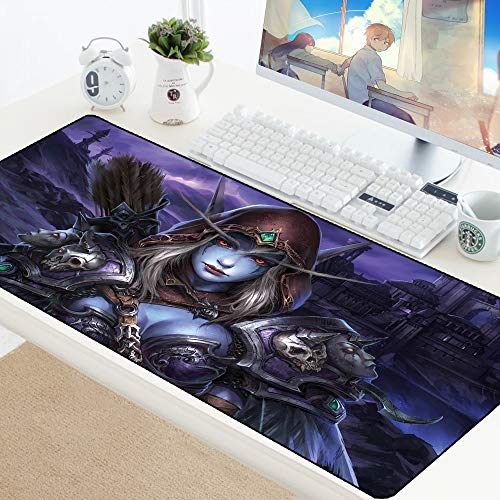 BILIVAN Sylvanas WOW Gaming Mouse Pad Large XL Fashion Mouse Mat World of Warcraft Mousepad For Gamer Laptop Rubber Notebook Pad (700 * 300 * 3mm,11)