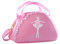 besbomig Ballett Taschen Handtasche Mädchen, Sporttasche Schwimmtasche Kinder, Kleine Umhängetasche Schulranzen Balletttasche Mädchen für Ballett Latin Tanz Gymnastik, Rosa mit Weißem Tänzer