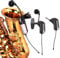 Bewinner Microfono per Strumenti Wireless, Microfono per Sassofono Wireless UHF per Strumenti Musicali Amplificatore Vocale per Altoparlanti, con Clip per Ricevitore