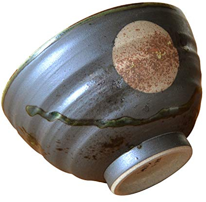 有田焼やきもの市場 Japanese Rice Bowl 5 inches in Diameter Ceramic Arita Imari ware Made in Japan Pottery Kasumi Black Large