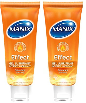 Manix - Lot de 2 Gel Lubrifiant Stimulant Chauffant Effect - 80ml