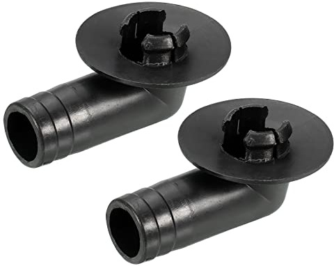 MECCANIXITY Air Conditioner Drain Hose Connector 17mm Tube Elbow Fitting Replacement Part Accessories for Mini-Split Window AC, Black Pack of 2