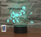 SUPERRUIDALONG 3D Spiel Eishockey Fernbedienung 16 Farben Nachtlichter Illusion Acryl LED-Tisch Nachttischlampe Kinderzimmer Schreibtisch Dekoration Geburtstagsgeschenke Spielzeug für Kinder