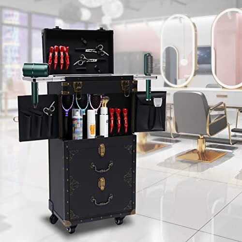 Friseurwagen Bedienungswagen, Profi Salonhilfe Friseur Arbeitswagen Wagen Kosmetikwagen Rollwagen Trolley für Friseursalon
